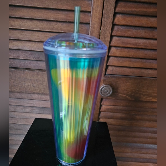Starbucks Tumbler 24 oz. Iridescent Rainbow with Dome Lid & Matching Straw - Picture 3 of 8